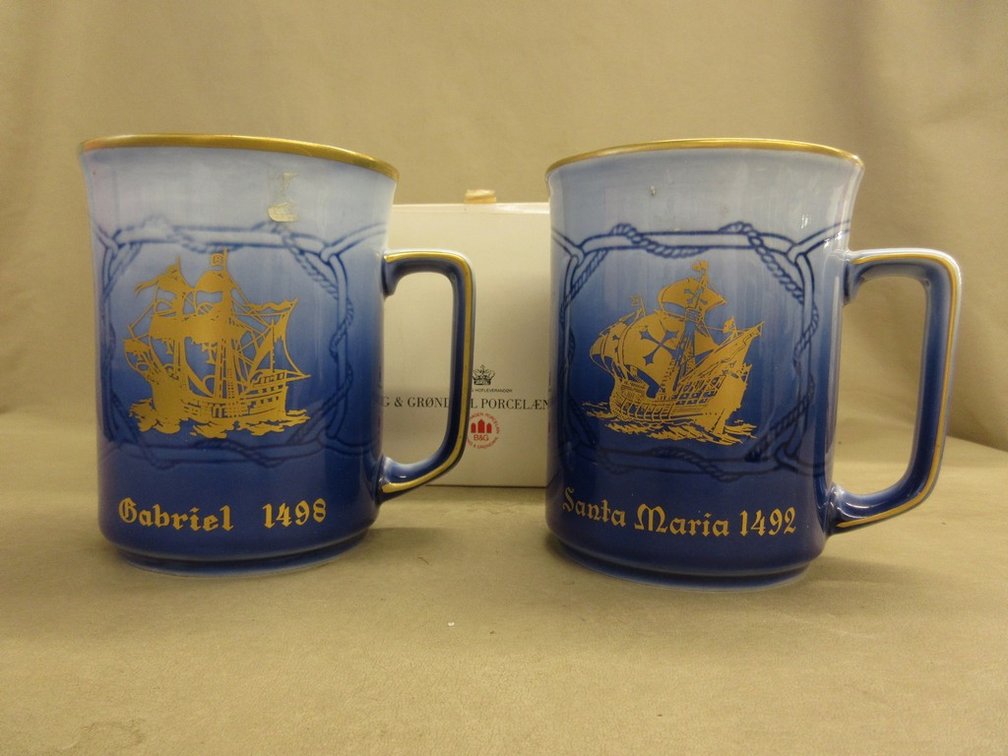 (2) Bing & Grondahl porcelain mugs