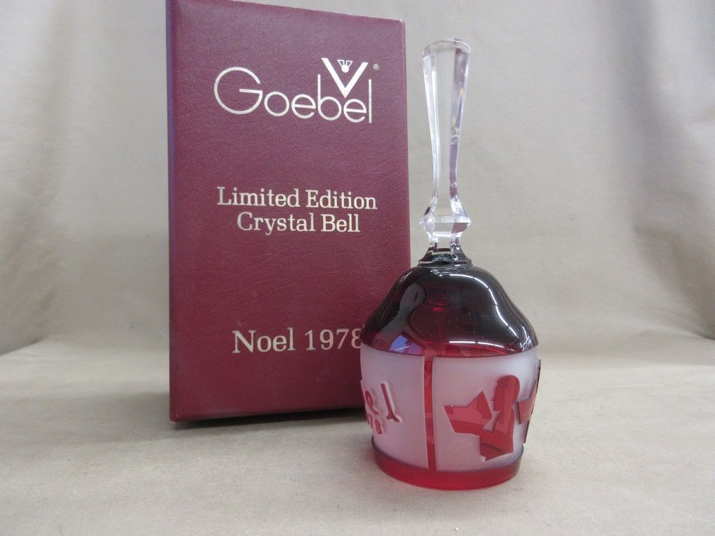 Goebel Red-Cut-To-Clear glass bell