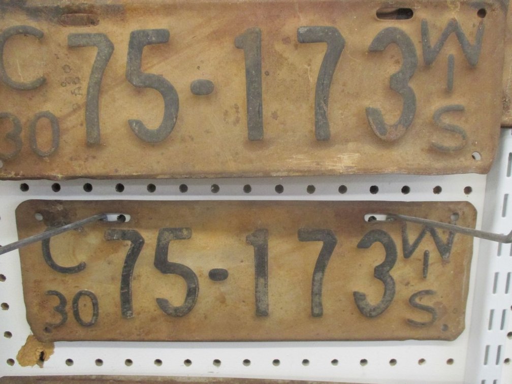 Pair of 1930 Wisconsin license plates