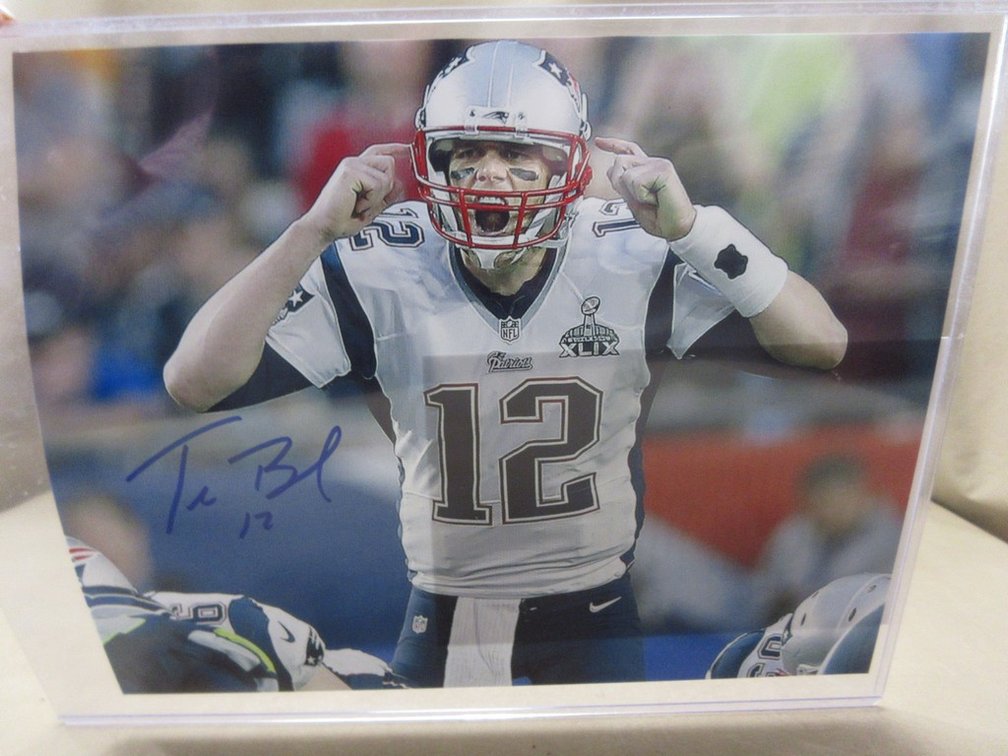 Autographed Tom Brady photograph