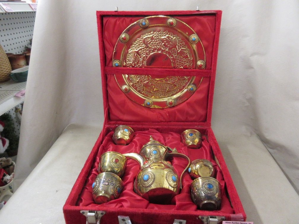 Vintage India Brass Tea Service 