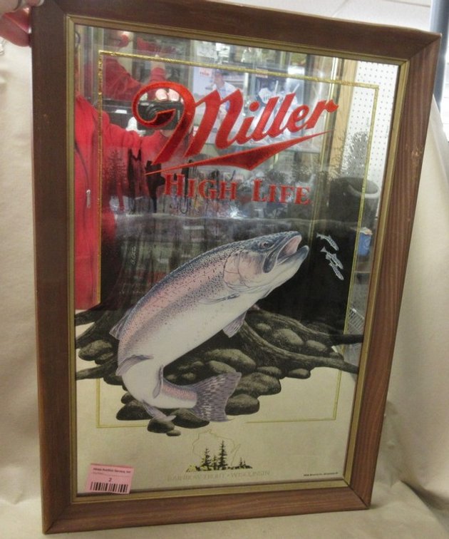 Framed Miller High Life Beer Mirror
