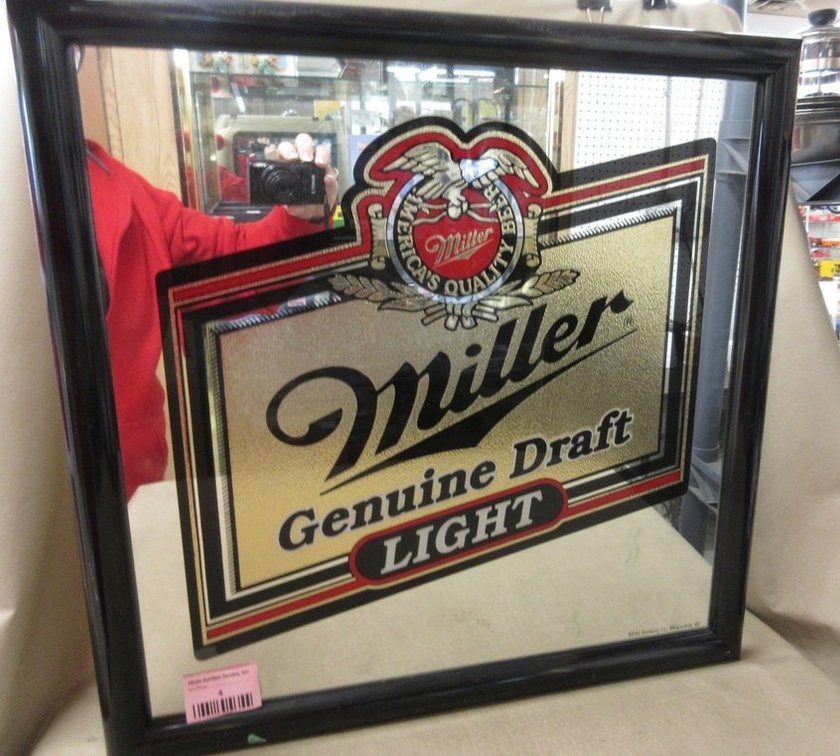 Framed Miller Genuine Draft" mirror
