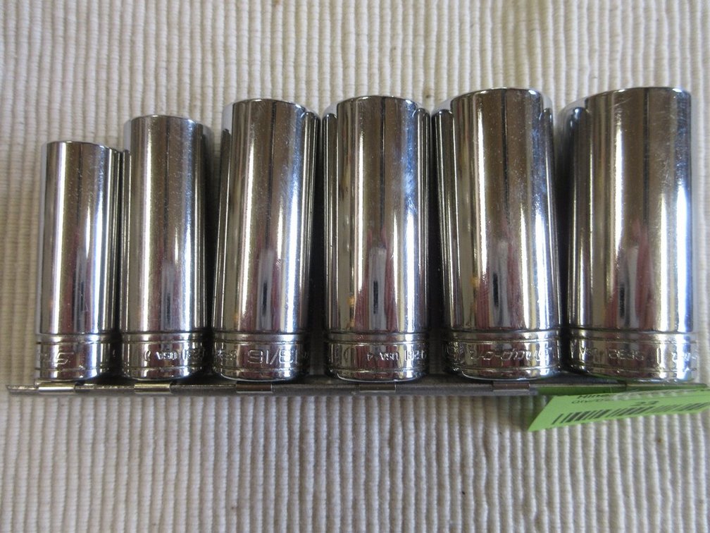 Snap-On 6-piece 1/2" drive SAE 12-point deep well socket set