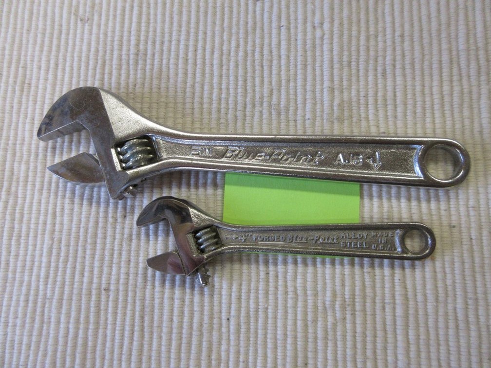(2) Blue-Point adjustable wrenches