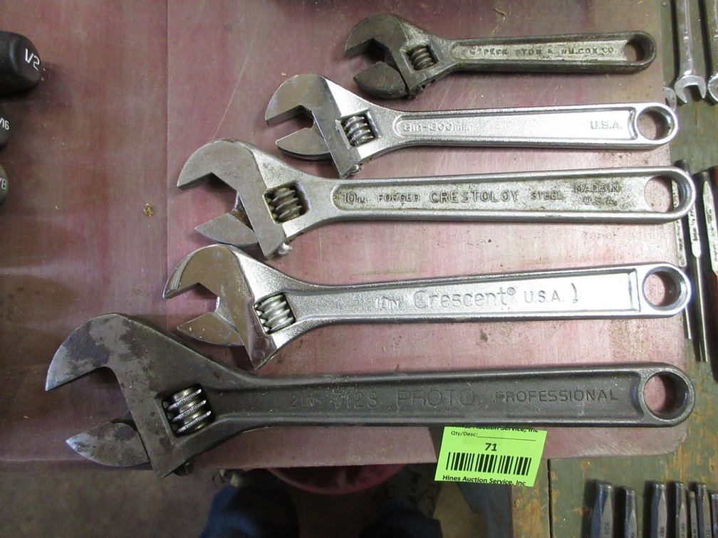 (5) Adjustable wrenches