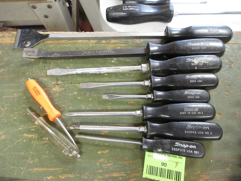 Snap-On 10-piece screwdriver set and scrapers
