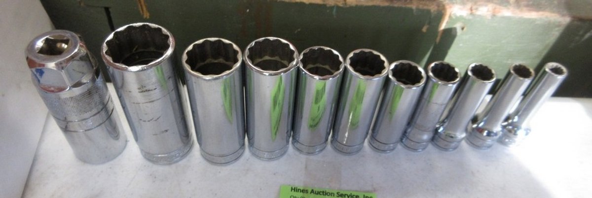 Snap-On 11-piece 3/8" drive SAE deep well socket set