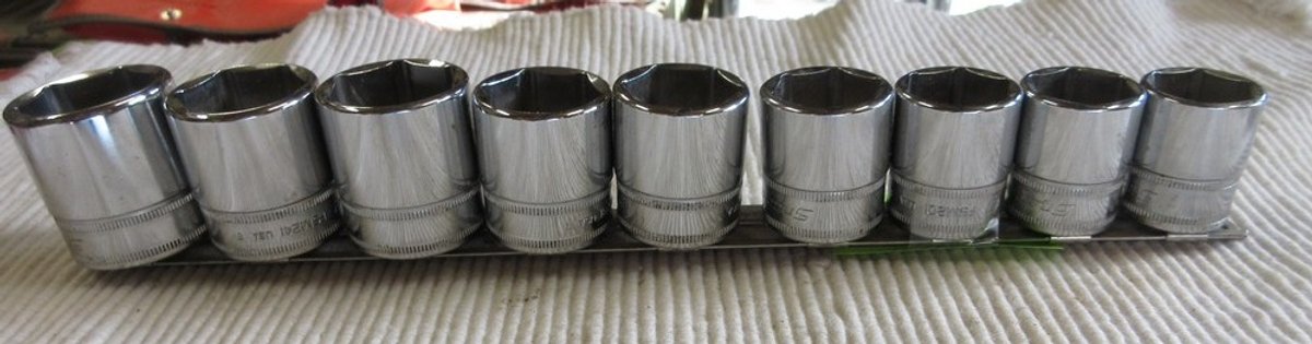 Snap-On 9-piece 3/8" drive metric socket set