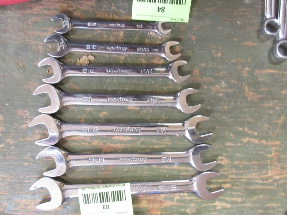 Snap-On 7-piece SAE open end wrench set