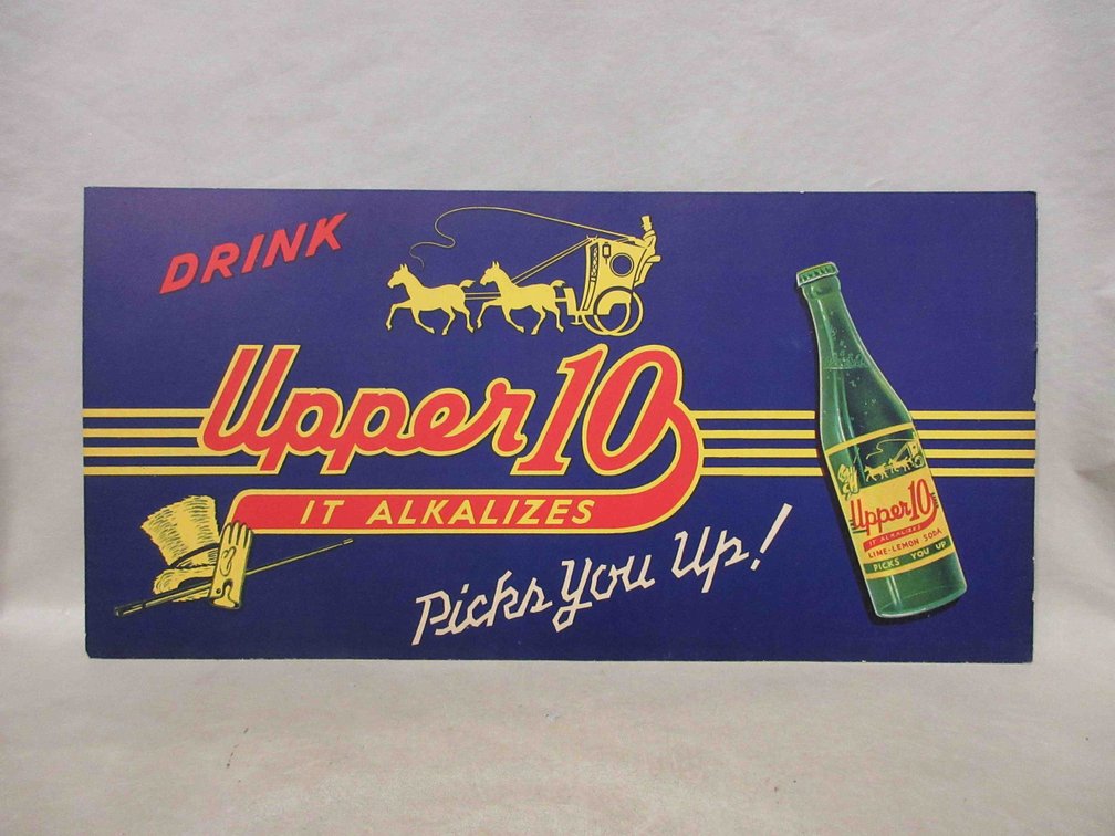 Upper 10 lemon-lime soda cardboard poster