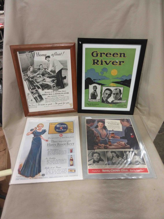 (4) Vintage advertisements
