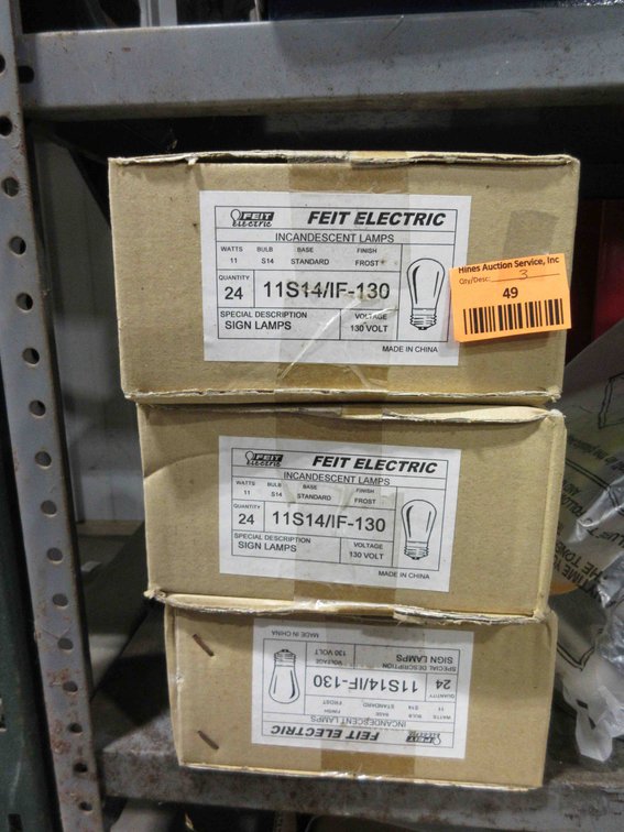(3) Boxes Feit incandescent sign lamps