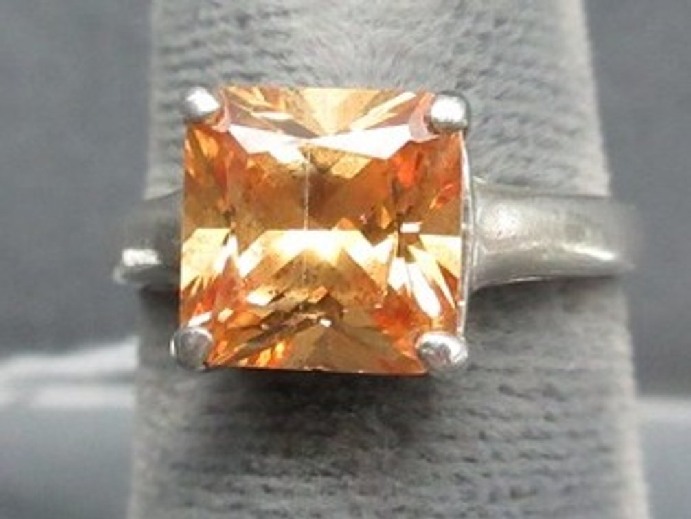 Marsala Maker Mark .925 silver ring with citrine stone
