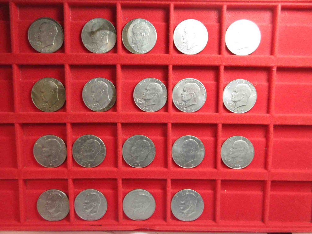 (19) Eisenhower dollars