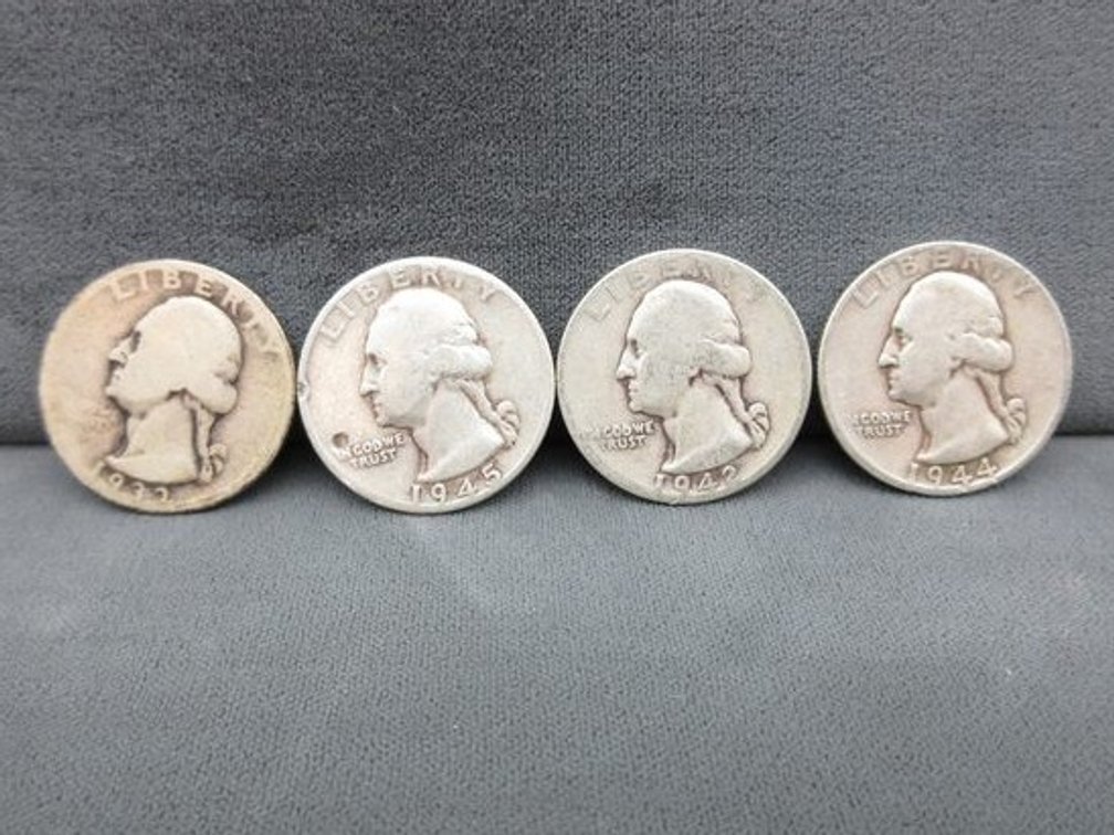 (4) Silver Washington quarters