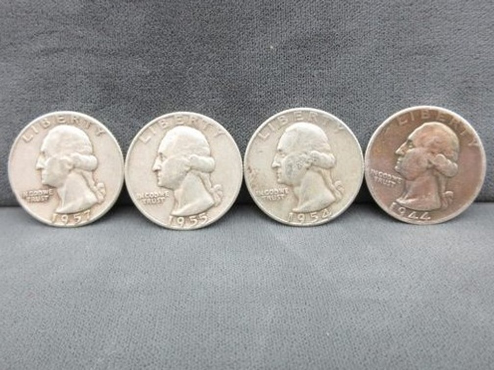 (4) Silver Washington quarters