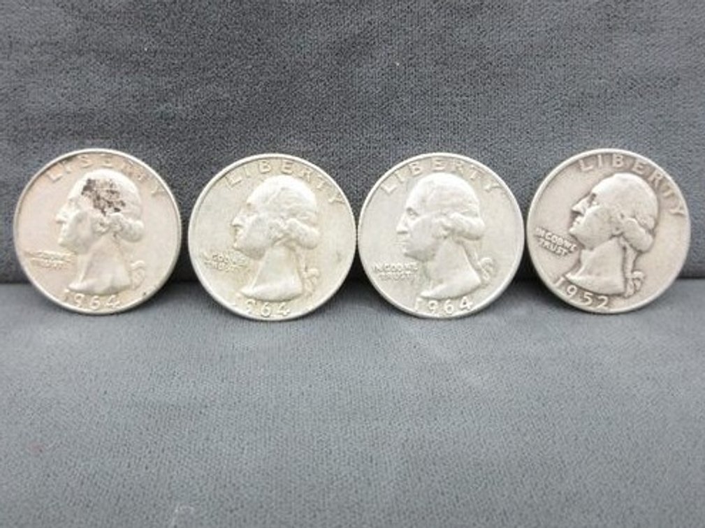 (4) Silver Washington quarters