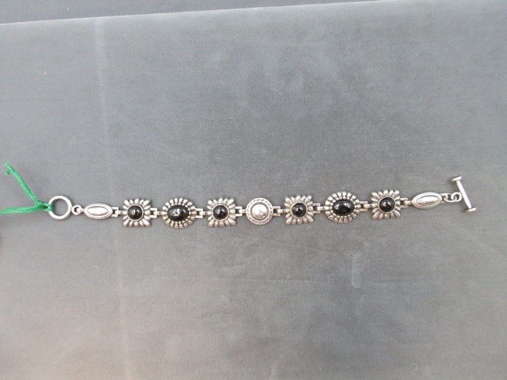 .925 Sterling and onyx bracelet