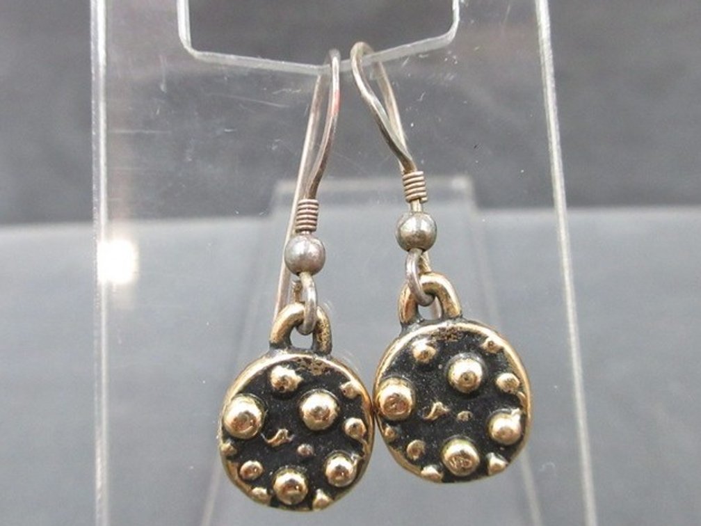 Signed Hillstead pierced drop earrings