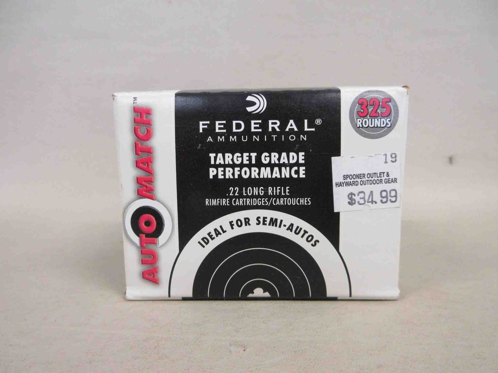 (325) Rounds of Federal .22LR ammunition