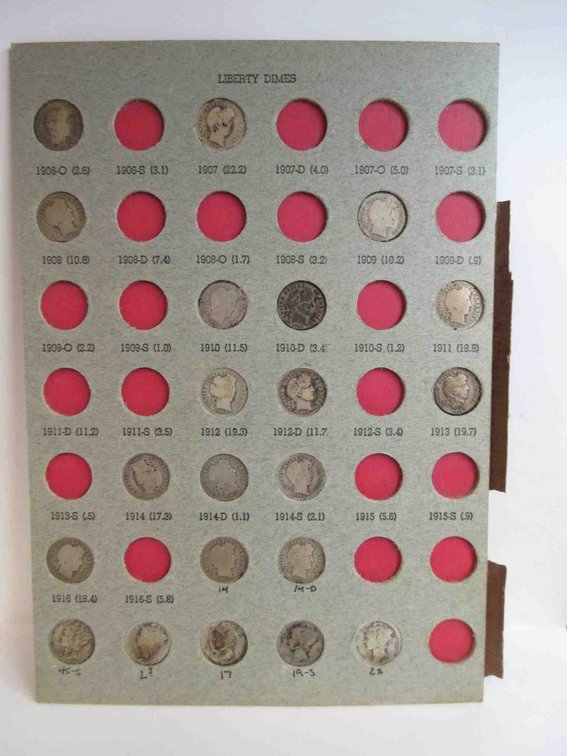 (21) Barber & Mercury silver dimes