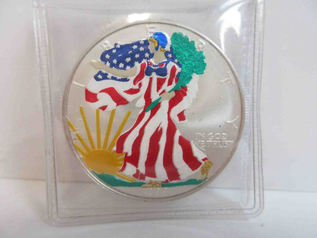 2000 Colorized Silver Eagle