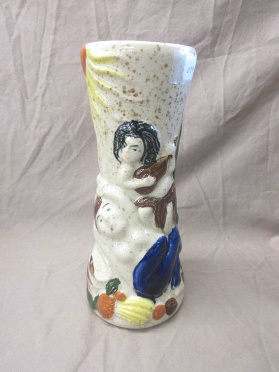 Red Wing Pottery, Made for Trader Vics, Fog Cutter Tiki vase