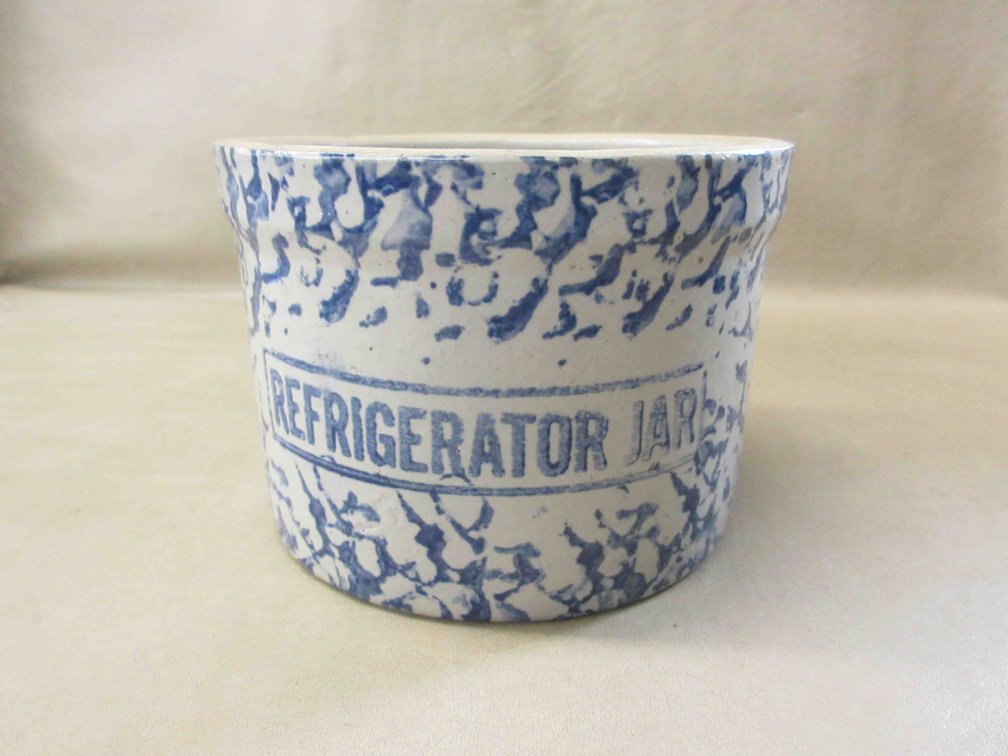Stoneware 2 LB. Sponged Refrigerator jar