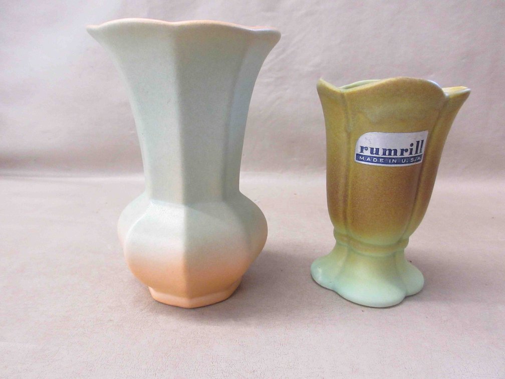 (2) Rum Rill vases