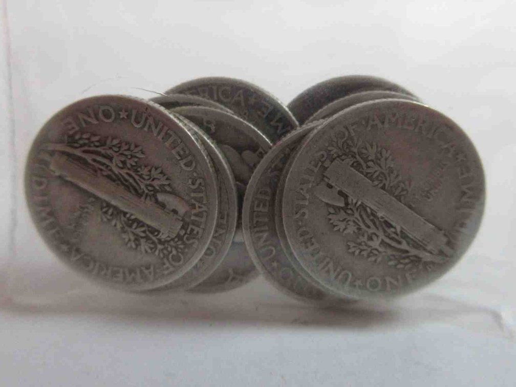(10) Mercury silver dimes
