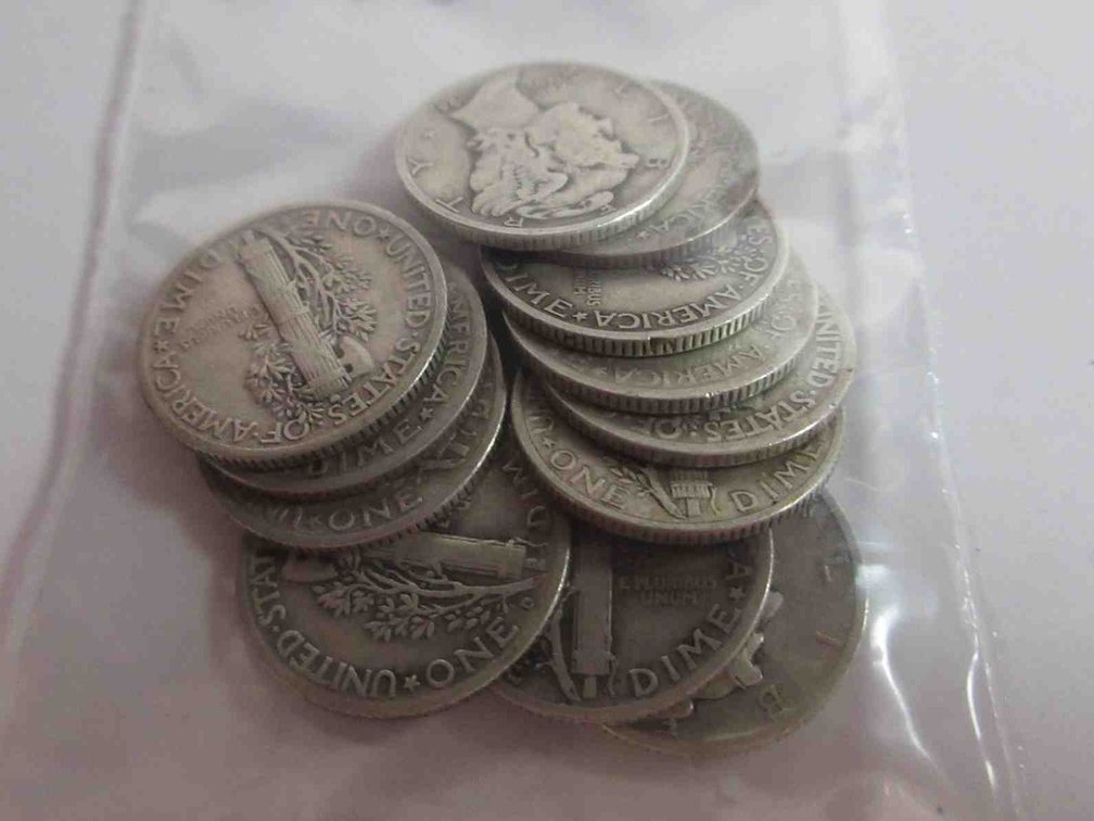 (12) Mercury silver dimes