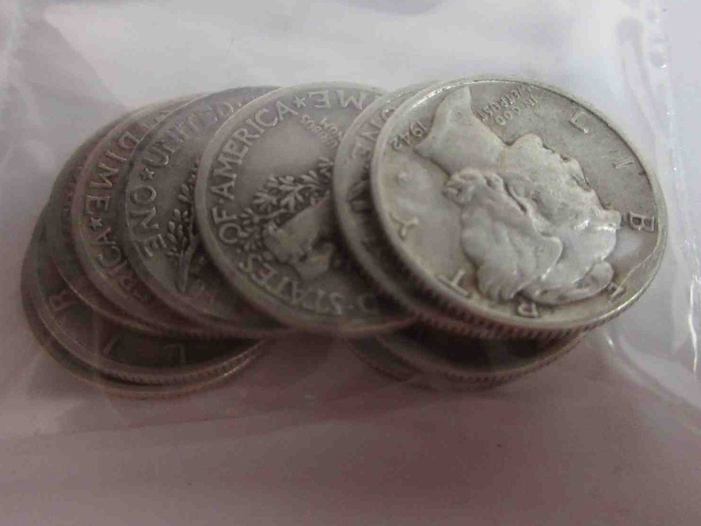 (11) Mercury silver dimes
