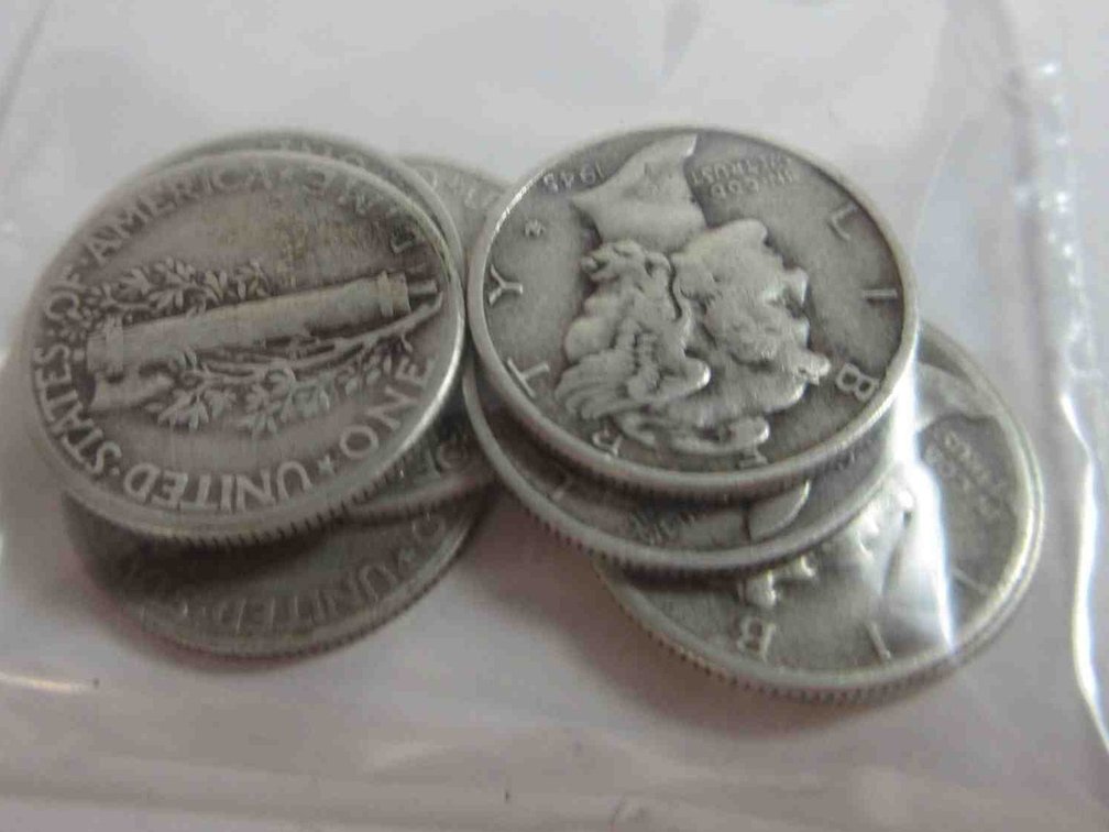 (8) Mercury silver dimes