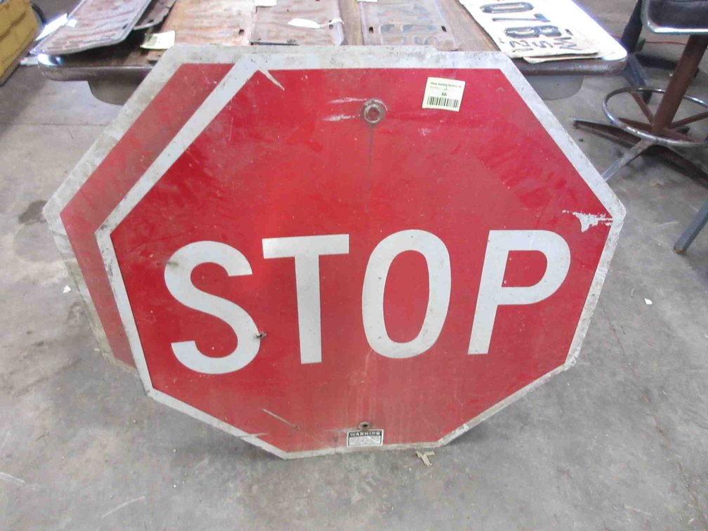 (2) Aluminum stop signs