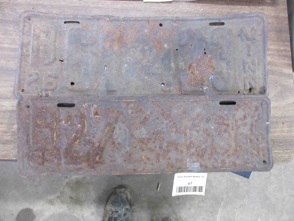 (2) Antique license plates