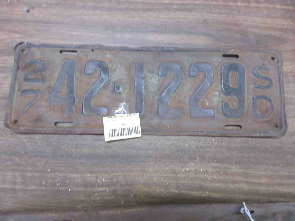 Antique South Dakota license plate