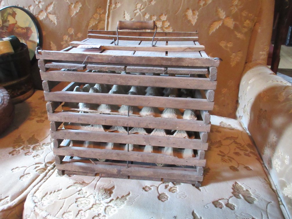 Antique wood egg crate