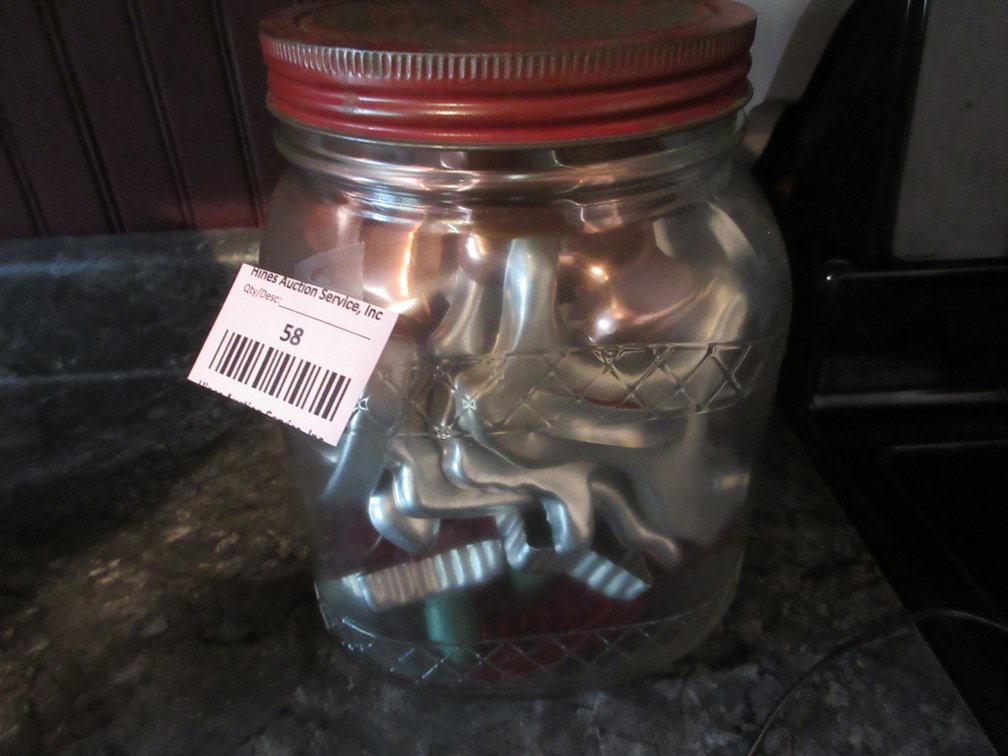 Nash's Coffee jar with cookie cutters