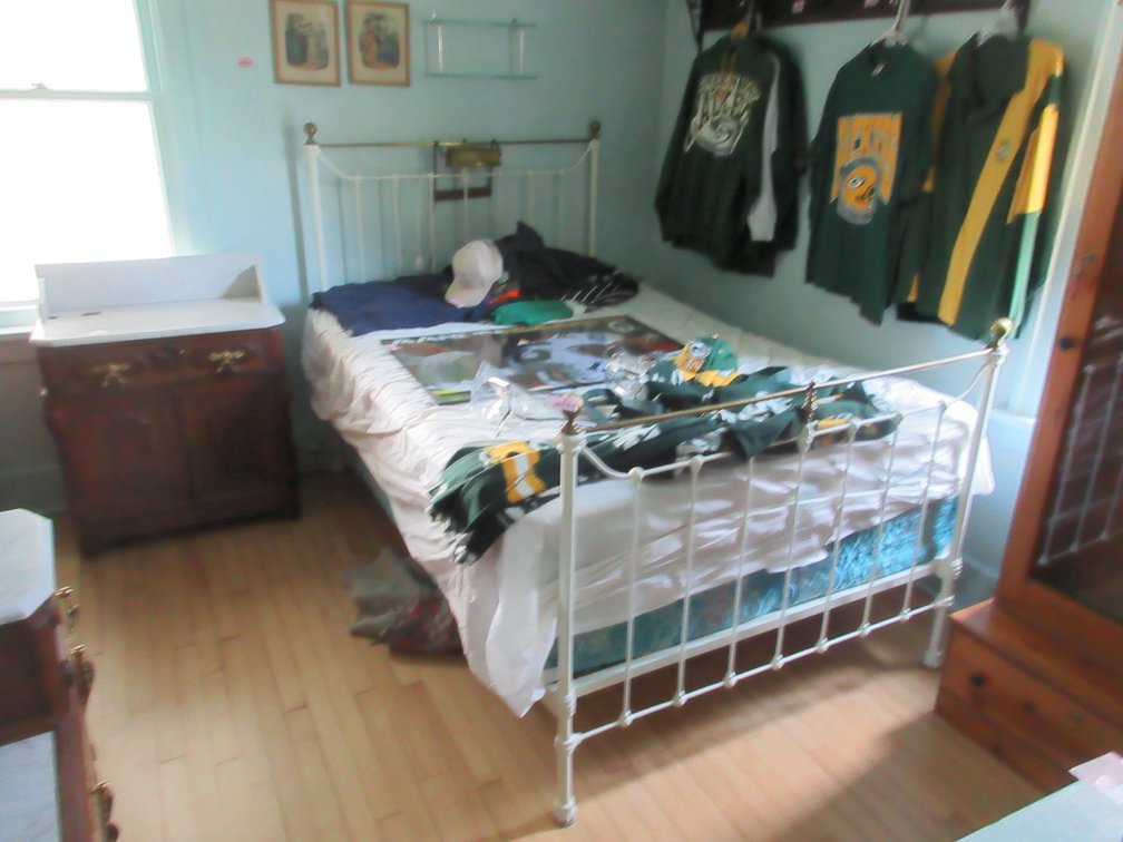 Vintage metal frame bed