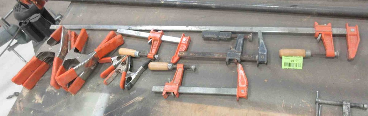 Group of spring and bar clamps