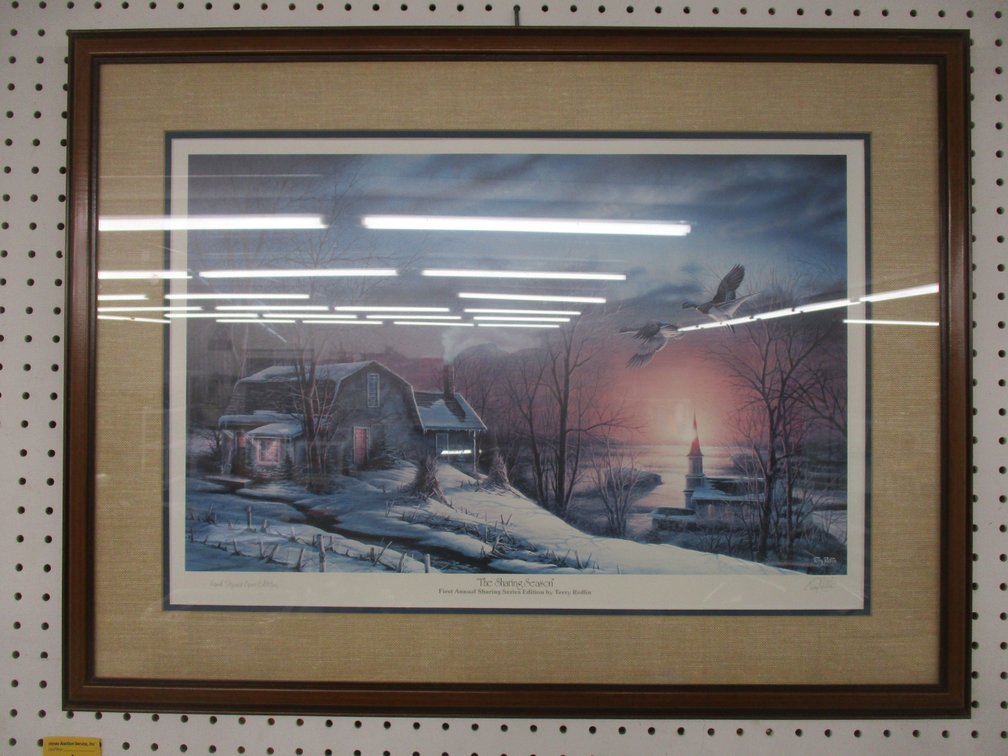 Hand signed Open Edition Terry Redlin framed print