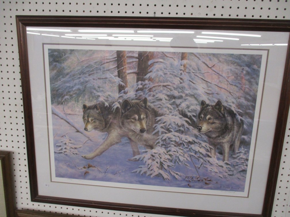 Signed and numbered Terrill Knaack framed print