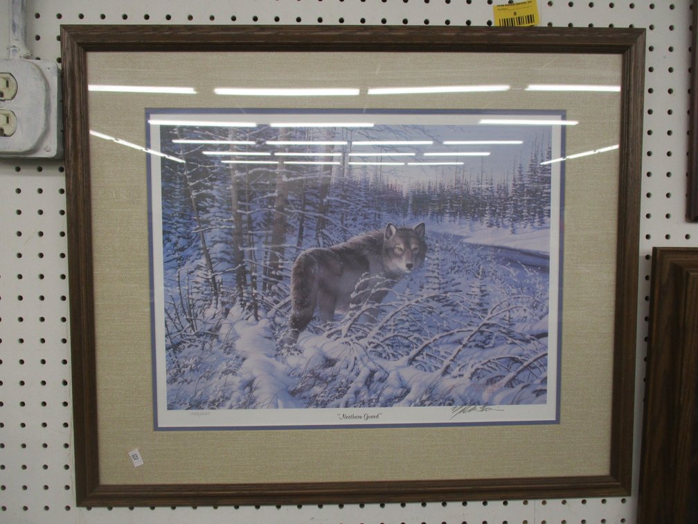 Signed and numbered Michael Sieve framed print