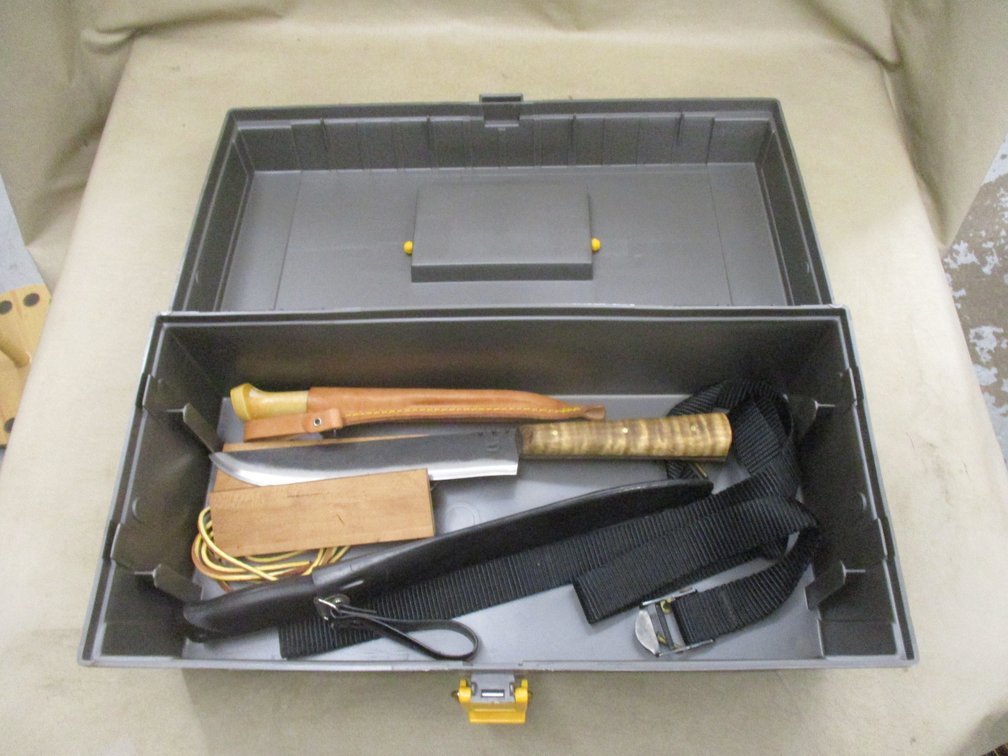 Plano plastic tool box with contents