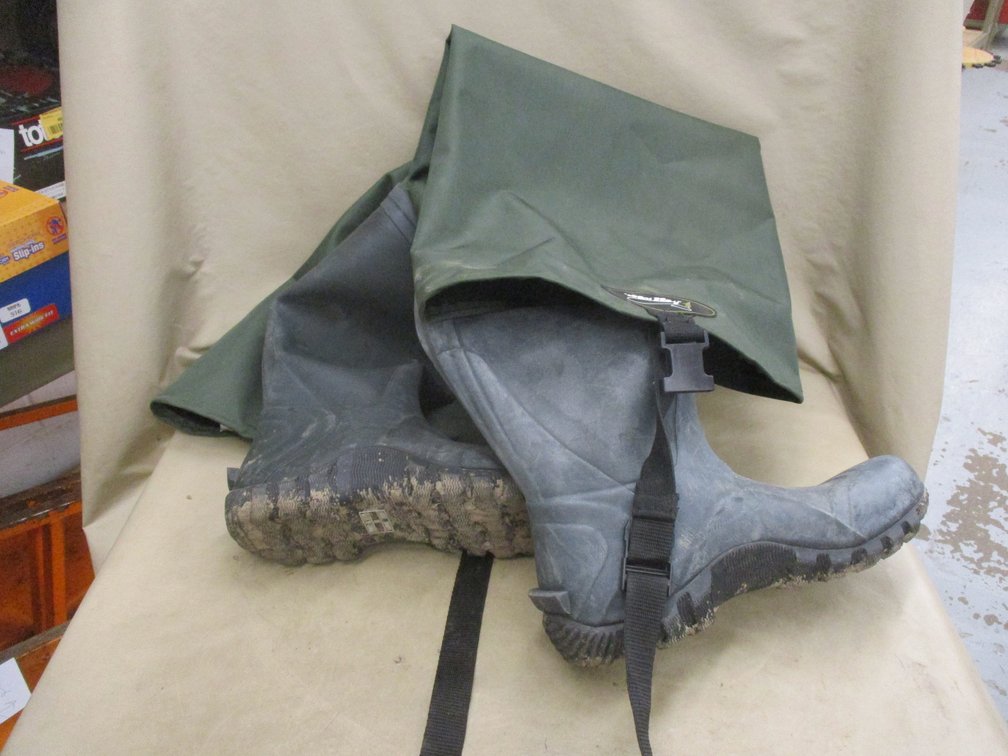 Pair of Frogg Toggs strap-on waders