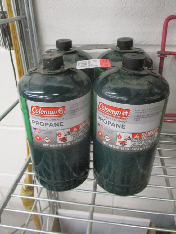 (4) Coleman propane cans