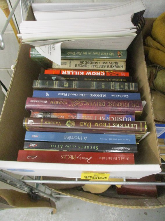 Box of sporting books