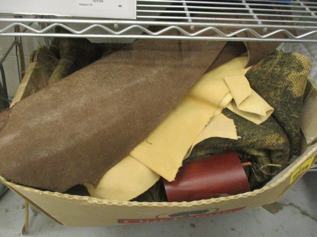 Box of sporting supplies