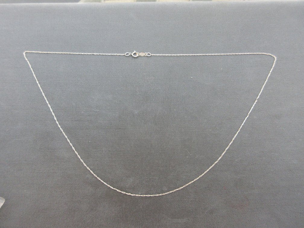 14k Solid white gold necklace